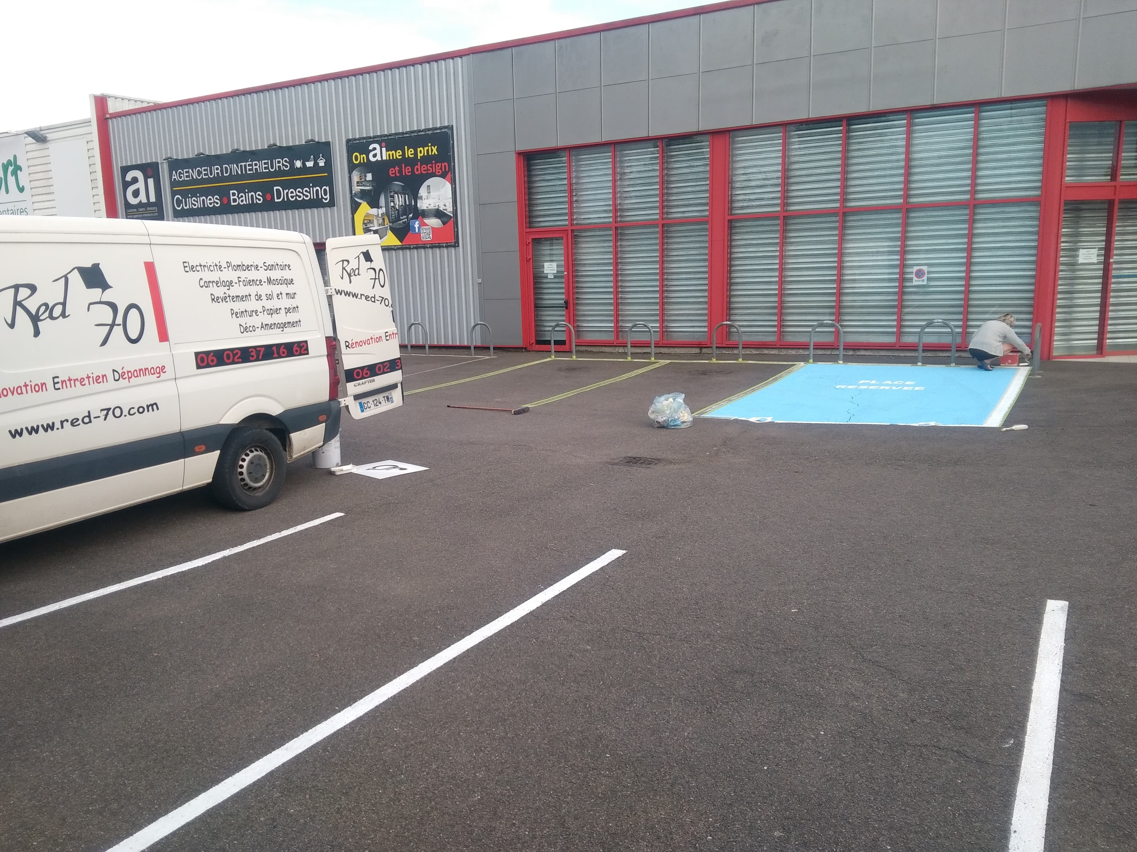 Marquage parking PMR